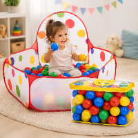 100 יח' כדורים לאוהל 6 ס"מ בתיק PVC