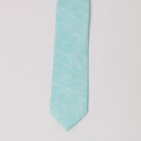 עניבה משי מודפס תקריב עלה מנטה