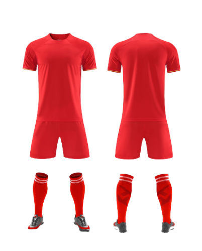 תלבושת כדורגל אדום דמוי ליברפול  (לוגו+ספונסר שלכם)
