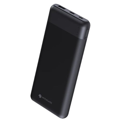 מטען נייד Miracase בהספק 10,000mAh עם יציאת טייפ-סי - בצבע שחור