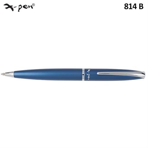 עט פנינסולה אנודייז כחול כסף כדורי XP-814b X-Pen Peninsula Anodize
