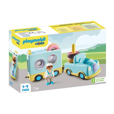 פליימוביל 1.2.3 לילדים 71325 - משאית דונאס מטורפת