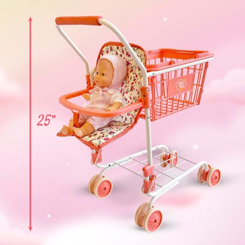 עגלת סופר+מושב לבובה
