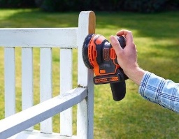 Black+Decker BDCROS18N-XJ – מלטשת אקצנטרית נטענת עם מערכת פינוי אבק.