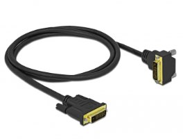 כבל מסך Delock Cable DVI 24+1 Male To DVI 24+1 90° Left angled Male  1 m