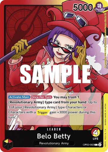קלף בודד וואן פיס one piece - belo betty - Awakening Fo The New Era - op05-002