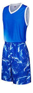 תלבושת כדורסל בעיצוב אישי Blue דגם #6011