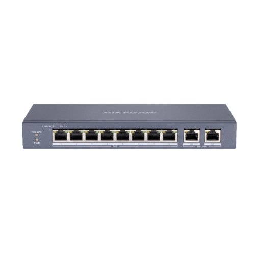 מתג לא מנוהל 2 + 8 פורטים Hikvision 8 Port Fast Ethernet Unmanaged POE Switch DS-3E0310P-E/M