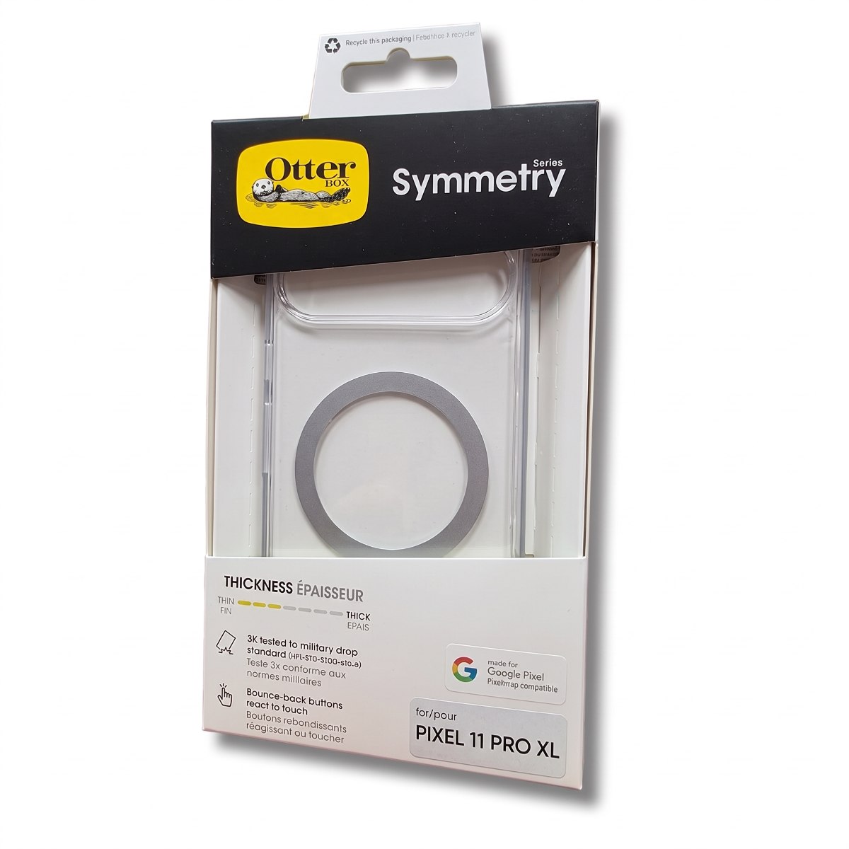 עותק של כיסוי שקוף OtterBox Symmetry  ל-Google Pixel 11 Pro XL – הגנה צבאית בעיצוב דק