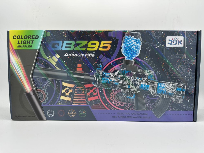 רובה ג'ל אוטומט  2 סוללות  אורות  לד - ELECTRICE GEL COLORED LIGHT