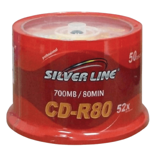 סט של 50 דיסקים CAKE 50 CD-R 80 Min 700MB 52x מבית Silver Line