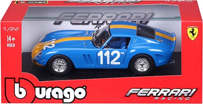 דגם מכונית בוראגו פרארי מירוצים Bburago Ferrari 250 GTO 1/24