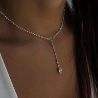 שרשרת ליה טיפה | שרשרת עניבה | שרשרת סברובסקי