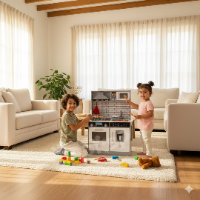מטבח לילדים מעץ אלקטרוני אדווה W10C493K מאת בית העץ