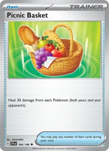 קלף בודד single פוקימון - picnic basket - Scarlet & Violet - 184/198