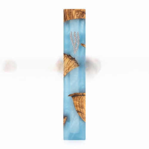 Designer Blue Mezuzah, 20 cm in size.