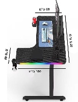 שולחן גיימינג מואר בצורת L מבית Multi Garden 	