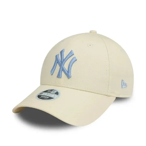 כובע NEW ERA 9FORTY שמנת לוגו תכלת