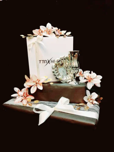 סט קידוש מכסף טהור דגם מעוטר -בעיצוב פרחים-לאגוס