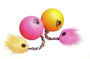 צעצוע לחתול כדור וחבל