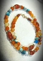 Gemstone jewelry designers in Jerusalem carnelian necklace