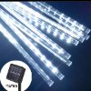 לבן קר - מארז 8 פסי לד סולאריים לעצים ולגינה Light Sticks