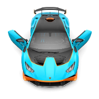 מכונית למבורגיני שלט כחולה כ- 34 ס"מ - RASTAR RC Lamborghini HURACAN STO 1:14