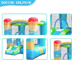 מתנפח מים עם מגלשה כפולה W73062  מבית Doctor Dolphin