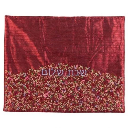 כיסוי פלטה לשבת רימונים - בורדו