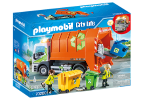 פליימוביל 70200 משאית מיחזור מיוחד עם אורות - playmobil חדש במבצע 