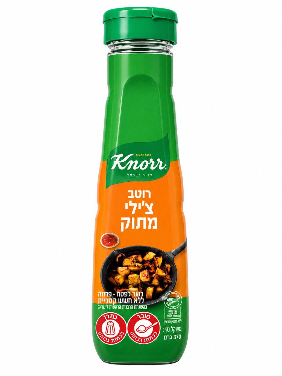 רוטב צ׳ילי מתוק ללא גלוטן 370 מ"ל - קנור