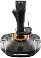 בקר טיסה Thrustmaster T-16000M FCS PC – בקר טיסה אחד בצבע שחור עם הדגשים כתומים על רקע לבן