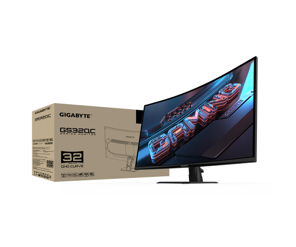 מסך גיימינג Gigabyte GS32QC QHD VA 1Ms 170Hz Curved 31.5