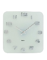 שעון קיר - קלאסי מרובע לבן