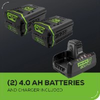 מפוח גב נטען מקצועי Dual-Port + 2 סוללות 4.0Ah ומטען כפול - GREENWORKS 80V PRO