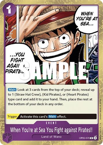 קלף בודד וואן פיס one piece - when youre at sea you fight against pirates!! - Awakening Fo The New Era - op05-076