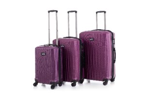 סט 3 מזוודות איכותיות SWISS - צבע סגול