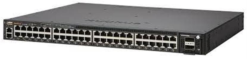 RUCKUS 48-port 10MbE/100MbE/1GbE PoE+