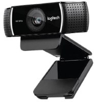 מצלמת אינטרנט עם מיקרופון Logitech C922 Pro Stream 1080p Retail – מצלמה שחורה על מעמד מתקפל