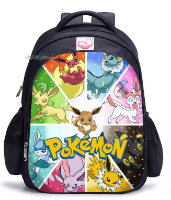 תיק גב אורתופדי פוקימון 2 תאים עם Eevee, Umbreon ועוד דמויות אהובות Pokemon