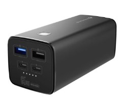 סוללת טעינה Miracase MPB2065W – פריט בודד שחור עם יציאות USB-A ו-USB-C קדמיות