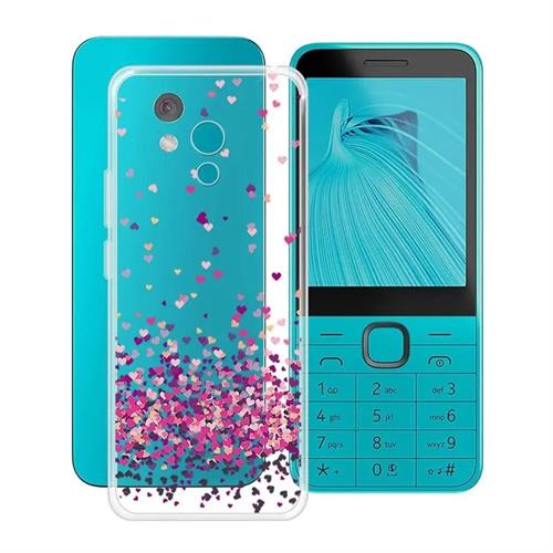 כיסוי שקוף פינות נצנצים במים ל- Nokia 215/220/235 2024