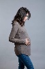 חום - חולצה להריון שרוול ארוך