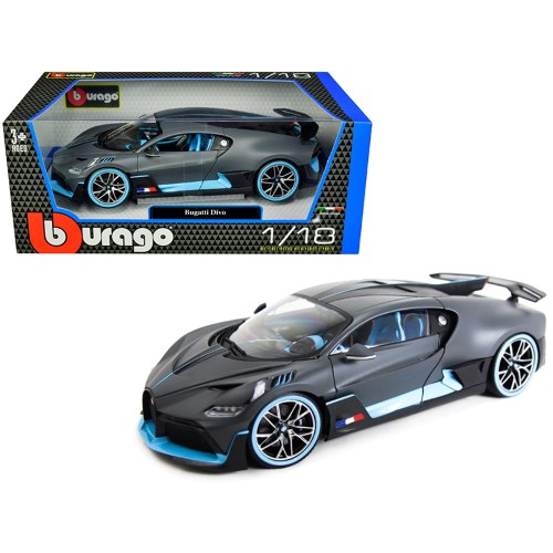 דגם מכונית בוראגו בוגאטי דיבו אפורה Bburago Bugatti Divo 1/18