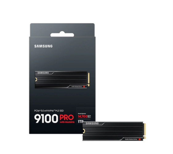 דיסק פנימי Samsung 9100 PRO W Heatsink 4TB Gen5 M.2 NVME 2.0