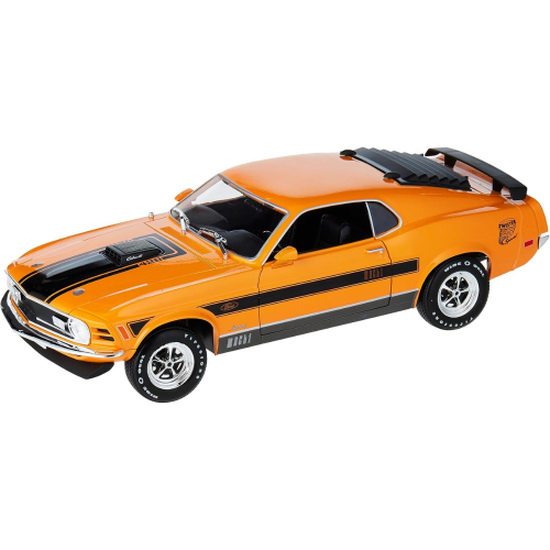 דגם מכונית פורד מוסטנג  כתום - Maisto 1970 Ford Mustang MACH 1 1:18