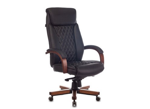 כיסא משרדי - BUROCRAT T-9924 - שחור/חום