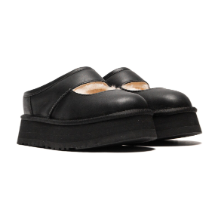 UGG -כפכף 1172871 BLK ביאה מרי גיין שחור עור