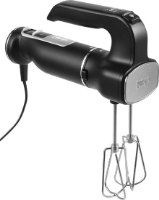 בלנדר ידני 3 ב-1 Ninja CI100EU 850W – מכשיר שחור עם ידית אחיזה ושני מקצפי מתכת מחוברים