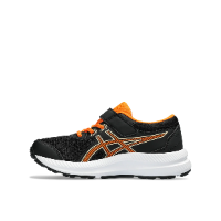 ASICS CONTEND 8 PS KIDS BLACK BRIGHT ORANGE נעלי אסיקס ילדים שחור כתום